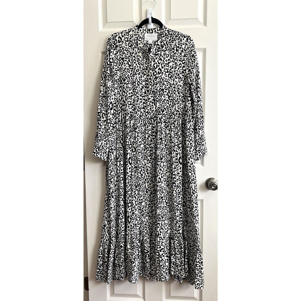 MARE MARE X ANTHROPOLOGIE Lynda Leopard Print Bohemian Maxi Dress Sz M - Picture 3 of 15